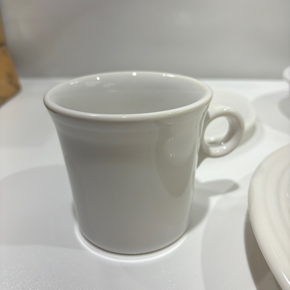 Fiesta Ware White Place Table Setting Coffee Mug Bowl Plate Dinner NWB - Picture 4 of 9